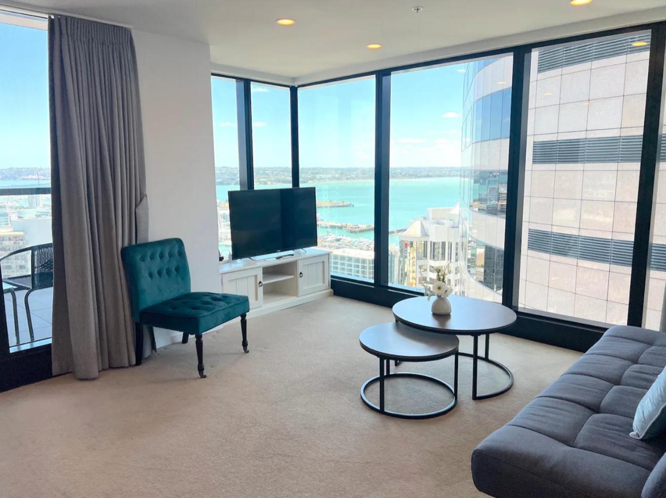 Gorgeous Seaview 2 Bedroom Apartment In Auckland Cbd Exteriör bild